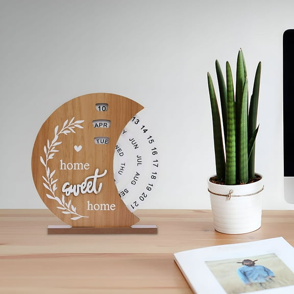 CCOCC 2025 Calendar 2025 Wall Calendar Wooden Creative Calendar Home Porch Decoration Office Desktop Decoration Manual Rotating Desk Calendar Desk Calendar Board Calendar Skylight