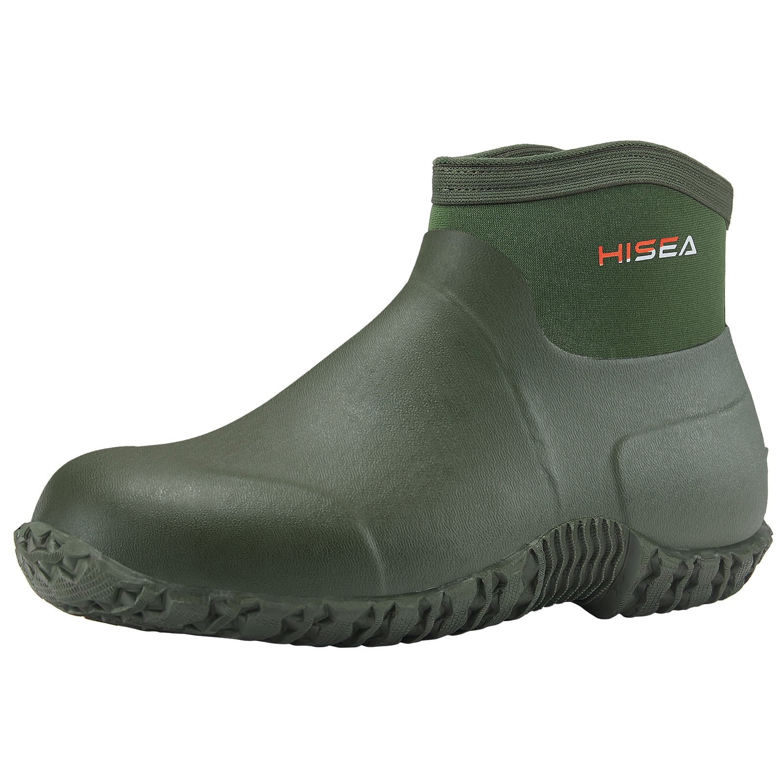 HISEA Men s Rain Shoes Ankle Height Rubber Garden Boots Insulated