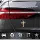 thumbnail image 2 of Metal Jesus Christ Cross Badge Stickers, 3D Three-Dimensional Metal Car Sticker, 2 of 5