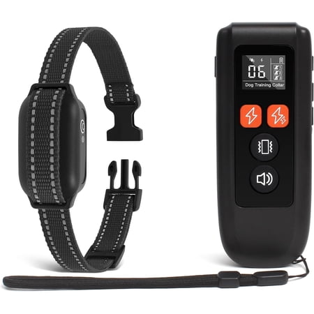Dog Training Collar with Remote 3300FT - IPX7 Waterproof Rechargeable E-Collar 3 Modes: Beep Vibration Static Shock for Small to Large Dogs All Breeds - Black