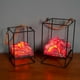thumbnail image 3 of Luces LED decorativas de hierro forjado con llamas de carbón de imitación, 3 of 3