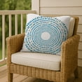 thumbnail image 5 of Creative Products Round Blue Dashes 20x20 Indoor / Outdoor Pillow, 5 of 8