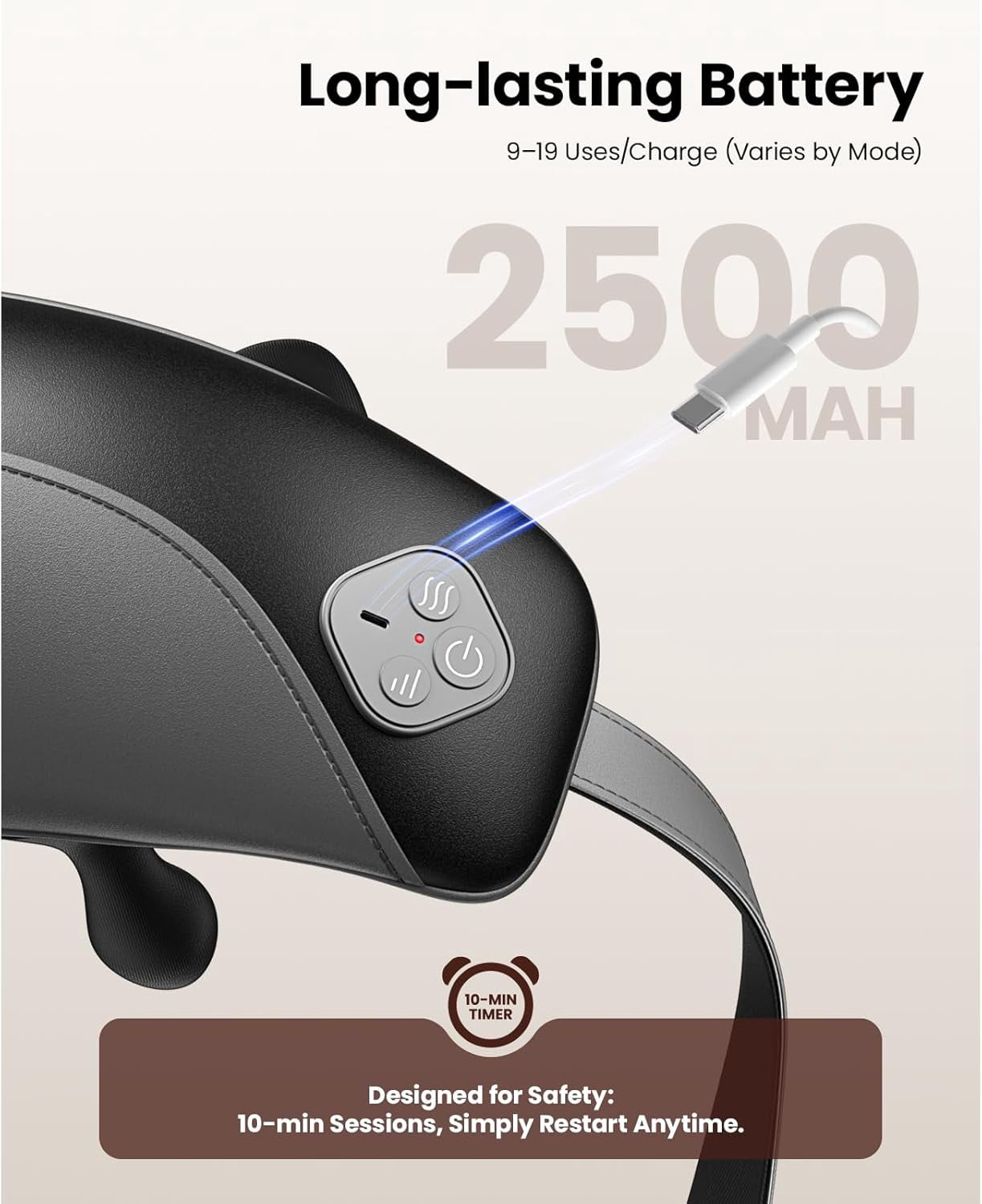 Bob and Brad Shiatsu Neck Massager Deep Tissue Pain Relief Neck Shoulder Back 4D Kneading Soothing Heat Smart Relaxed Massager Light Weight & Cordless, FSA HSA Eligible,Idea Gift
