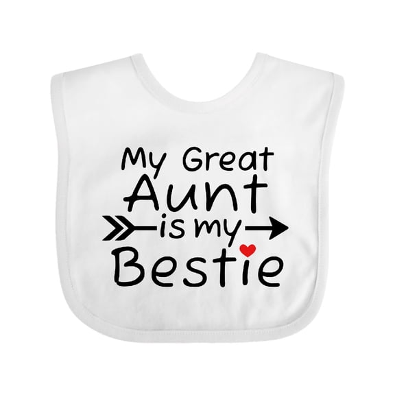 Inktastic My Great Aunt is My Bestie Boys or Girls Baby Bib