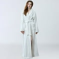 thumbnail image 2 of Cqxid525 Women Robes Womens Robe Soft Plush Bathrobe Fluffy Cute Long Coat Nightgown Nightdress Shower Spa House Long Robe for Women White 1PC, 2 of 4