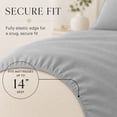 thumbnail image 5 of Beartech Polyester Bed Sheets Set 4 Piece Queen/Full Size Sheet Set, Soft & Lightweight And Breathable Bedding Set, Fitted Sheet, Flat Sheet & 2 Pillowcases-Light Gray, 5 of 11