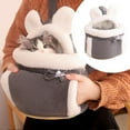thumbnail image 3 of Bolsa de transporte para gatos Zulema Cálido Peluche Gris L, 3 of 8
