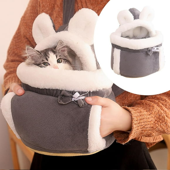 Portátil para mascotas, pequeño, grande, para , bolsa de invierno, cálida, de , , turismo, mascotas, jaula , - Gris M Salvador Portador de gatos