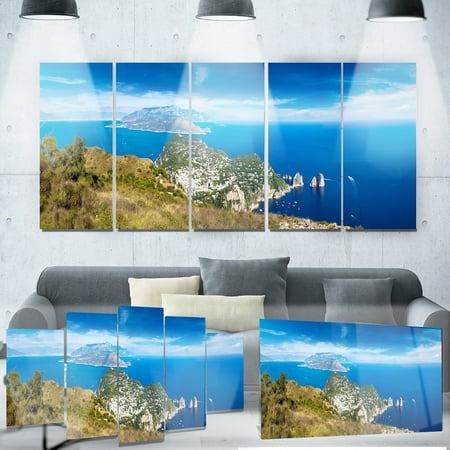 - DESIGN ART Designart 'Capri Island in Italy' Photography Metal Wall Art