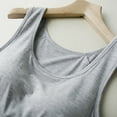 thumbnail image 5 of Tank Tops For Women Solid Color With Chest Pad Bra One Tank Top Sling Camisole Tops For Women, 5 of 6