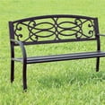 thumbnail image 1 of Benzara BM123010 Potter Armrests Patio Bench, Black, 1 of 1