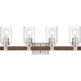 thumbnail image 3 of Arabel 4 - Light Brushed Nickel/Nutmeg Wood Wood Wall Sconce, 3 of 5