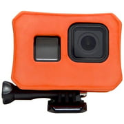 Floaty Case - Float for GoPro Hero 8 Black, Floating Housing Anti-Sink Floater Frame Water Sports Accessory - Orange