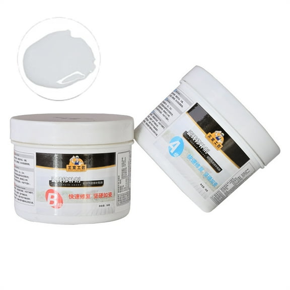 Ceramic Repair Quick Dry White Porcelain-Crack Chip Porcelain-Repair-Kit Tub Tile Shower Repair Tile Adhesive 2pcs