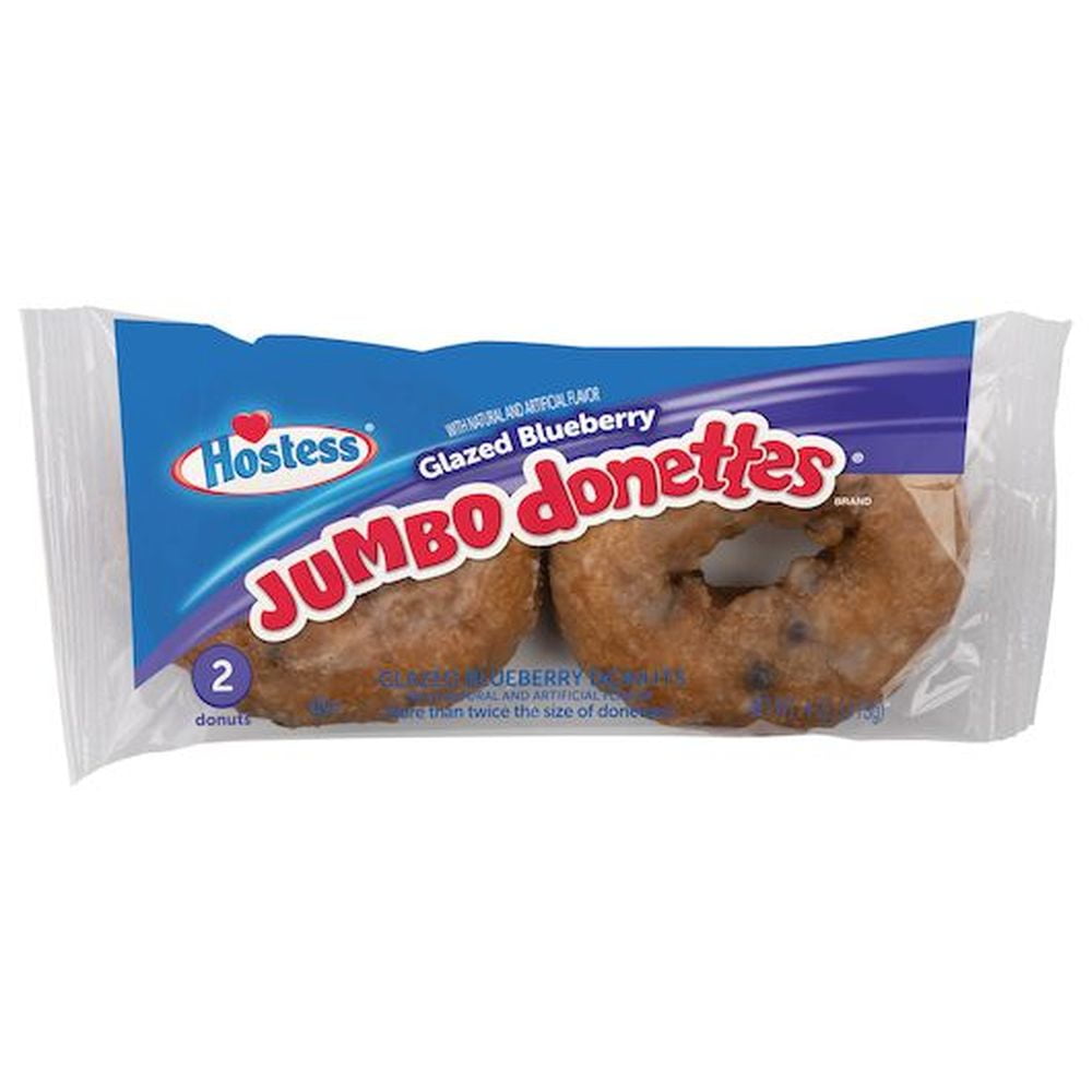 Hostess Glazed Blueberry Jumbo Donuts, 4 Ounce 36 per case