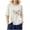 White, variant on Floral Print Cotton Blouse for Women Crew Neck 3/4 Sleeve Textured Loose Solid Casual Cottagecore Summer Top