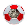 thumbnail image 4 of Portable Pet Bed Non Skid Washable Comfortable Football Shaped Warm Dog Bed Pet House Kitten Bed for Outdoor Cat Sleeping Indoor Accessories Red Small, 4 of 7