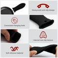 thumbnail image 2 of Cast Iron Handle Cover 4 Pack, Heat Resistant Material Pot Handle Holders, Non-Slip Pot Sleeve for Cast Iron Skillets, Metal Pans, Griddles (Black), 2 of 7