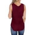 thumbnail image 3 of Women's Fashion Pit Sweater Short Sleeve Button V-neck Burst Sexy Top, 3 of 3