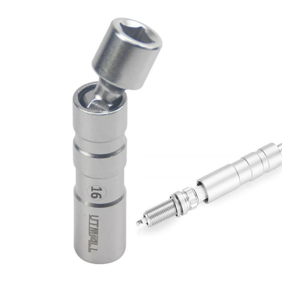 16mm Magnetic Thin Wall Universal Joint Spark Plug Socket Removal Tool 12pt 95mm Length