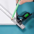 thumbnail image 2 of Adjustable Sliding Combination Square Ruler, Metal Ruler Framing Square T Ruler Carpentry Woodworking Measure Tools, 2 of 4