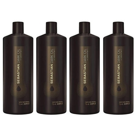 Sebastian Professional Dark Oil Lightweight Shampoo 33.8 oz (Pack of 4)