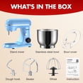 thumbnail image 5 of CEBORY 4 QT 3-in-1 Stand Mixer, 10-Speed Tilt-Head Electric Kitchen Mixer with Dough Hook, Beater, Whisk, and Stainless Steel Bowl for Home Baking, 5 of 7