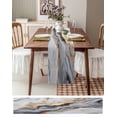 thumbnail image 3 of Ldtrchee Gray Ombre Marble Table Runner 72 Inches, Abstract Art Contemporary Bed Runner Dresser Scarves Tabletop for Indoor Outdoor Parties/Ceremony/Banquet, 14" x 72", 3 of 8