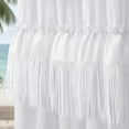 thumbnail image 3 of JJCOITR Vintage Hawaiian White Shower Curtain with Tassels, Boho Shower Curtains for Bathroom Decor, 72x72, 3 of 6
