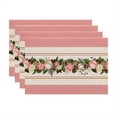 thumbnail image 3 of 4 Manteles Individuales Navideños de Color Rosa Nieve con Árboles de Navidad, Manteles Individuales de Invierno para Decoración de Cocina y Comedor I, 3 of 5