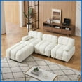 thumbnail image 5 of Modern 90.6" White Tech Cloth Sofa – Waterproof, Pet & Stain Resistant for Apartments, 5 of 12