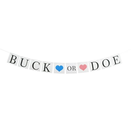 Buck Or Doe Baby Shower Gender Reveal Pregnancy Announcement Banner Garland Photo Props Buck Or Doe Baby Shower Gender Reveal Pregnancy Announcement Banner Garland Photo Props