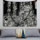thumbnail image 2 of Tapiz japonés en blanco y negro para colgar en la pared, tapiz para dormitorio, tapiz para mesita de noche, decoración de habitación, manta, alfombra de pared, mandala gótico hippie, 2 of 5