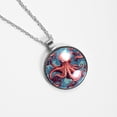 thumbnail image 4 of Octopus Glass Design Circular Pendant Necklace - Womens Necklaces, 4 of 5