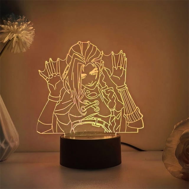 Luz nocturna LED 3D Lols Jinxs que cambia de color para niños