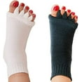 thumbnail image 1 of Toe Separator Socks Yoga Sports Gym Health Massage Foot Alignment Socks, 1 of 8