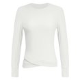 thumbnail image 3 of JAKANYQ T-Shirts pour Femmes, Chandail en Molleton Respirant pour Yoga, Col Rond, 1 Tee Respirant, 3 of 4