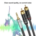 thumbnail image 2 of Male Cable 3.5mm Male to 2 Male Stereo Adapter Gold Plate Coaxial Cable Male Y Cord for Smartphones Tablets Speakers, 2 of 8