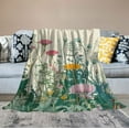 thumbnail image 2 of ARISTURING Wildflower Botanical Floral Throw Blanket Vintage Soft Fuzzy Lightweight Colorful Flowers Print Herbs Sage Green Leaves Blankets Gifts for Adult 50x60in Couch Sofa Room Bed Decor, 2 of 6