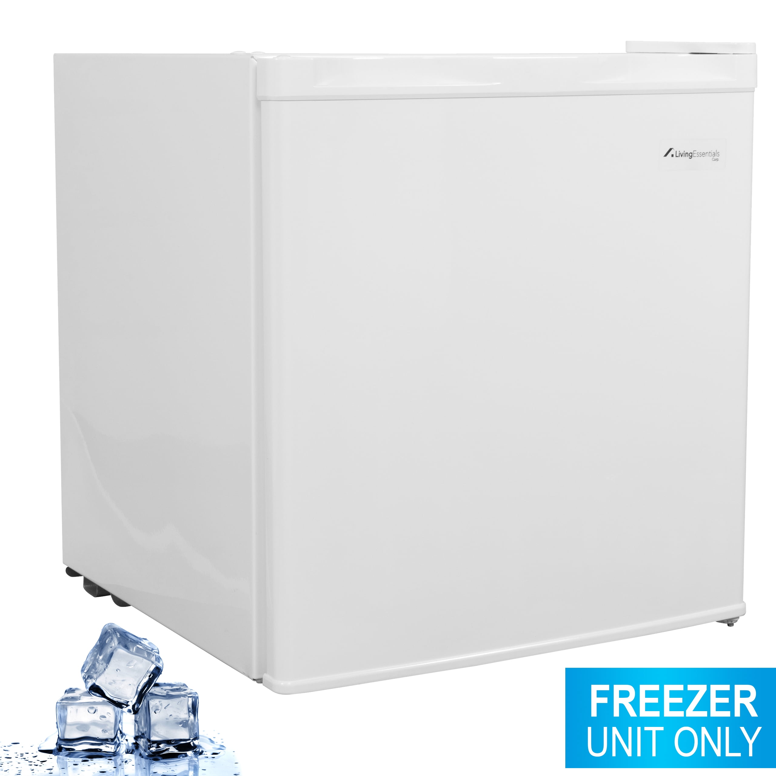 Living Essentials Upright Mini Freezer Adj. Temp. 1.1 cu ft, White