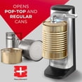 thumbnail image 2 of POHL SCHMITT - Abrelatas eléctrico, afilador de cuchillos y abrebotellas, palanca de empuje fácil, funciona con latas estándar y pop-parte superior, acero inoxidable duradero y accesorio de cocina ABS, 2 of 5
