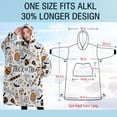 thumbnail image 4 of Oversized Wearable Blanket Hoodie,Trick or Treat Halloween Pattern Sherpa Blanket Hoodie with Super Pockets,Super Warm Fuzzy Pullover for Women & Men, 4 of 6