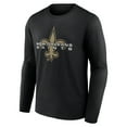 thumbnail image 2 of Men's Black New Orleans Saints Advance to Victory Long Sleeve T-Shirt, 2 of 3