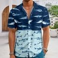 thumbnail image 5 of jowamay Men Hawaiian Shirt Palm Tree Floral Short Sleeve Button Down Tropical Shirt Trendy Clothes for Vacation, 5 of 8
