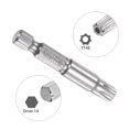 thumbnail image 4 of 2uds T45 Estrella 7 Puntos Puntas de Destornillador 1/4" Hexagonal Vástago 2" Longitud Magnético Seguridad Torx Tornillo Destornillador Eléctrica Herramienta, 4 of 5