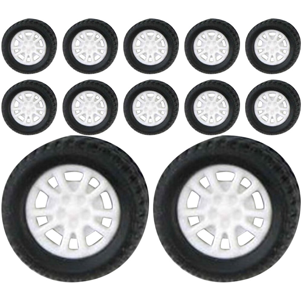 30Pcs Toy Wheels Toy Car Wheels Replacement Car Wheels DIY Car Assemble