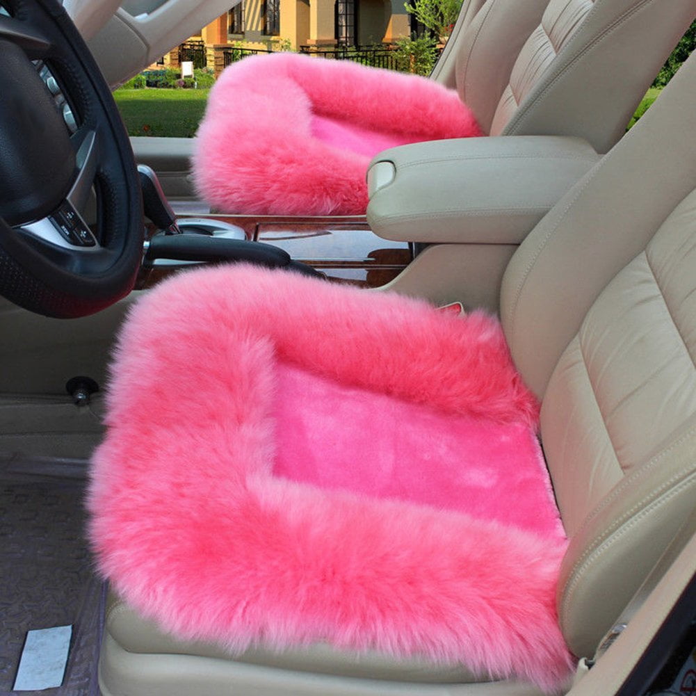 Pink fluffy shop car seats