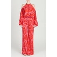 thumbnail image 2 of One shoulder elastic waist jumpsuit, loose long sleeves, wide leg pants, long jumpsuit, women, 2 of 10
