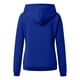 thumbnail image 4 of Pntutb moda mujer manga larga otoño camiseta sólida bolsillos con capucha blusa tops Pntutb Pntutb-4209, 4 of 5