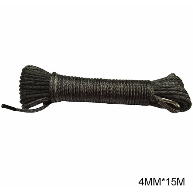 4mm*15m 5mm*15m 6mm*15m Synthetic Winch Rope Towing Rope Winch Line Synthetic Winch Cable Plasma Rope For ATV UTV SUV ,Easy to Use